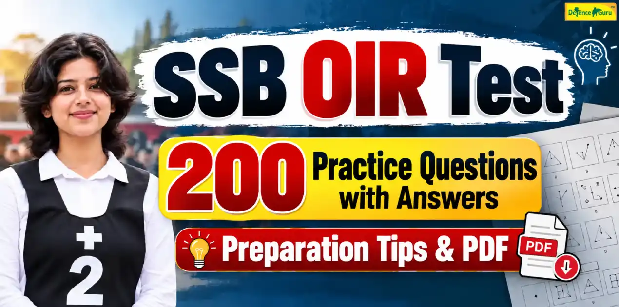SSB OIR Test: 200 Practice Questions with Answers, Preparation Tips & PDF